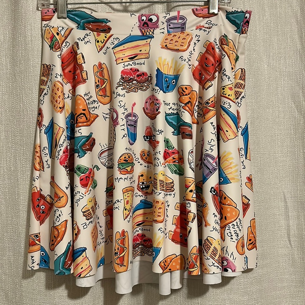 Black Milk - Food cartoon skirt